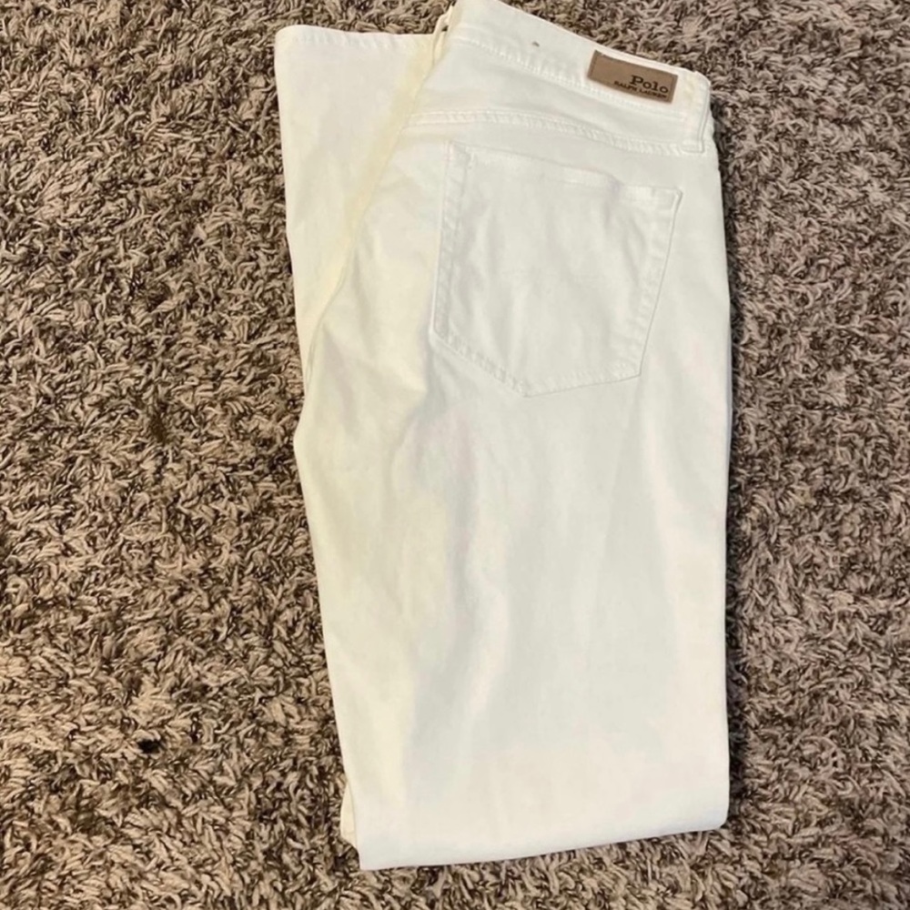 Women White Polo Ralph Lauren Skinny Jeans